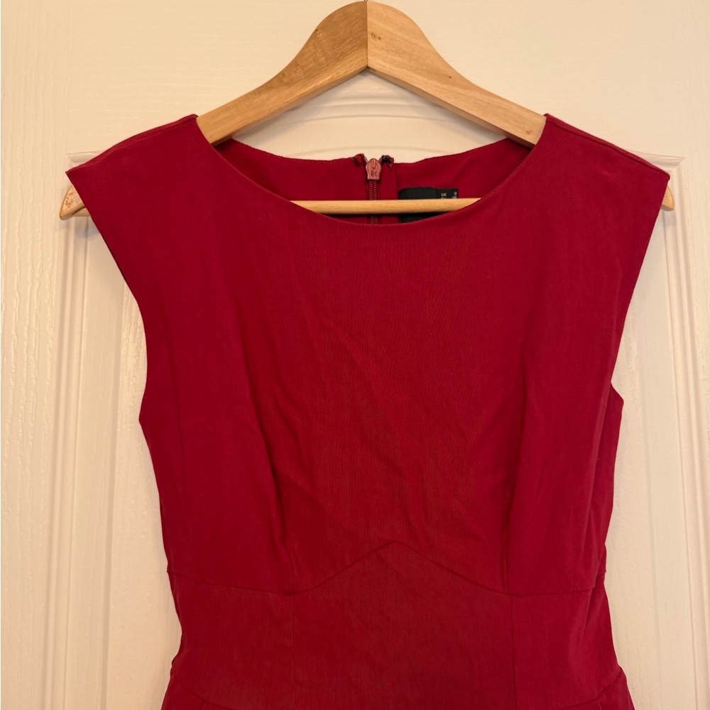 ASOS Red Skater Cocktail Dress size 4 - Picture 5 of 9